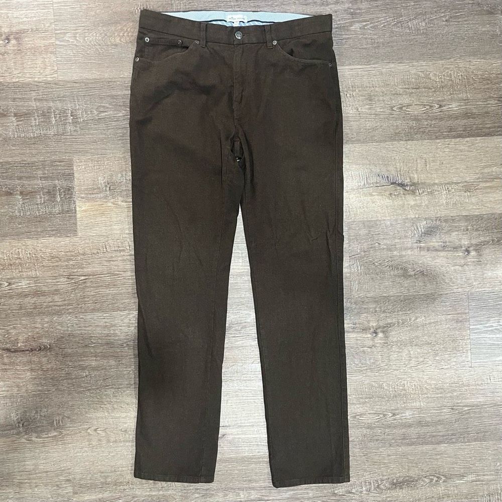 Peter Millar Pants Mens 34X32 Brown Mountainside Collection Jeans Straight Leg